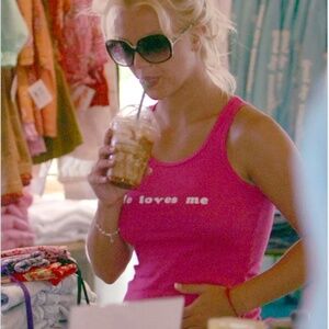 Vintage Adiqshun Orly Star He Loves Me Tank top made famous by Britney & Paris